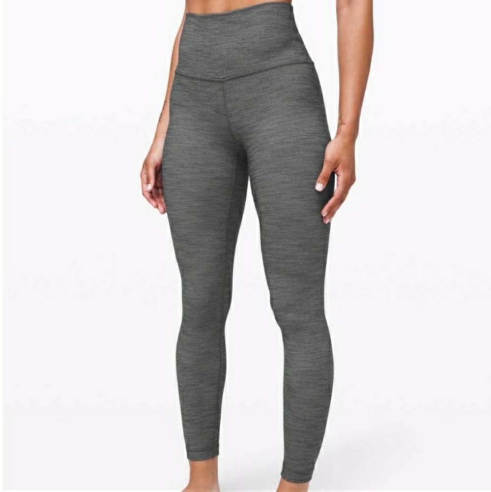 lululemon athletica Gray Leggings size 6 grey pattern